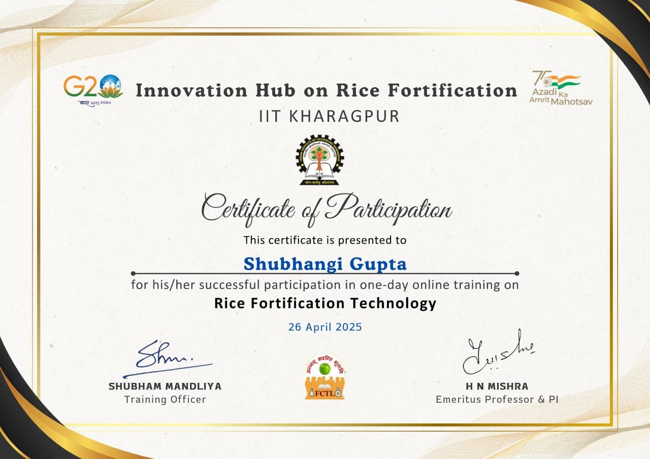 Rice Fortification Technology